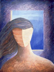 Zoe a la Fenetre, 1994 (olie på papir)